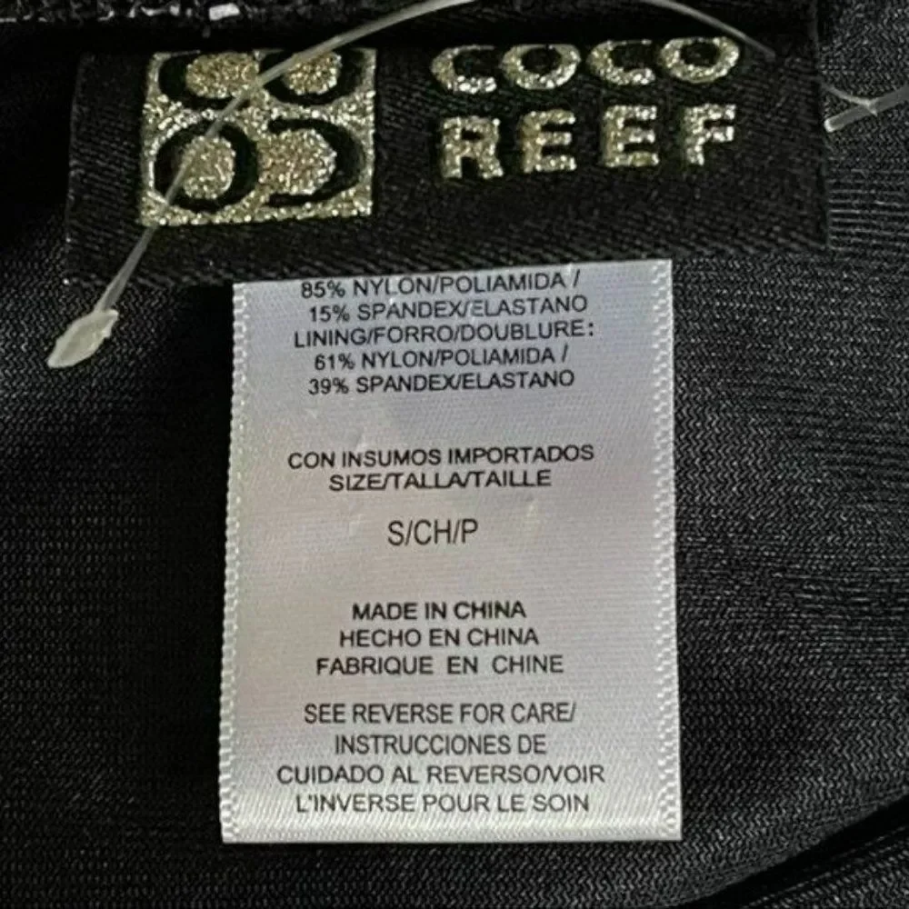 Coco Reef Polka Dot Rollover Bikini Bottom Black And White Swimwear Size S‎